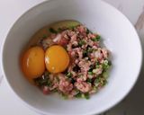 Hình bước làm 2 của món Chả TRỨNG hấp tam sắc