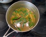 A picture of step 5 of Japanese spinach and aubergine curry rice gratin.