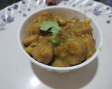 A picture of step 7 of Kela Gatta Masala.