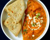 A picture of step 14 of Shahi paneer matar masala.