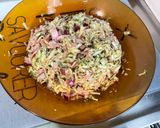 Une image de l'étape 9 de Salade de courgette, concombre, jambon blanc et feta.