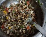 A picture of step 5 of Black eyed beans /lobia chat.