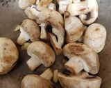 A picture of step 1 of Mustard Garlic Mushrooms 😀.