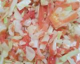 A picture of step 3 of Kfc style coleslaw.