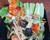 รูปขั้นตอนการทำที่ 5 ของ ส้มตำปลาร้าปูเค็ม