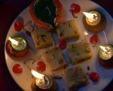 আসামি খোয়া কাজু পেস্তা বরফি (Assamese khoya kaju pesta burfi recipe in Bengali) রেসিপির ধাপ 5 ছবি