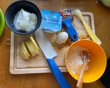 Hình bước làm 1 của món Bánh táo sữa chua - ăn dặm
