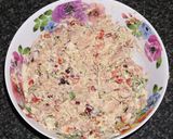 A picture of step 1 of Nacho Chips with Tuna and Mozzarella Cheese.