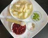 A picture of step 1 of Musk melon 🍈 & Pomegranate Smoothie.