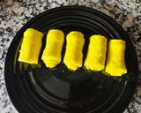 A picture of step 6 of Golden Silk Khandvi.