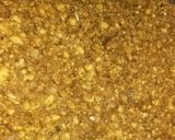 A picture of step 5 of Besan with dry fruits.