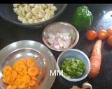 A picture of step 1 of Mixed Veg Dry Curry.