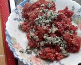 Foto del paso 4 de la receta: Hamburguesa al Cabrales y judías verdes rehogadas con pimentón