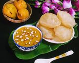 A picture of step 9 of Mango Kheer and Puri.