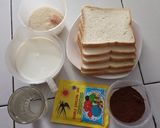 Foto langkah ke 1 dari resep Pudding Coklat Roti Tawar.