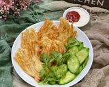 Hình bước làm 6 của món Nấm Kim Châm Chiên Giòn