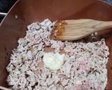 A picture of step 2 of Ground Pork Chow Mein.