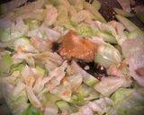 Hình bước làm 4 của món Bầu, Đu Đủ, Bắp Cải Xào Chao