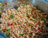 A picture of step 3 of Vegetable Fried Rice.