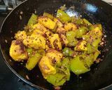 A picture of step 5 of Chilli Pepper Paneer.