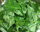 A picture of step 1 of Water Spinach Saag.