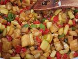 Pollo con samfaina o pisto