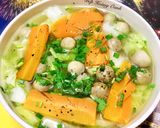 A picture of step 3 of Vegetarian Napa Cabbage Soup with Straw Mushrooms.