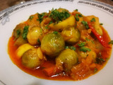 Coles de Bruselas al curry