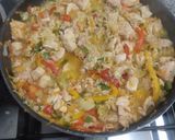 Foto del paso 3 de la receta: Wok de arroz integral con pollo y verduras