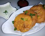 A picture of step 5 of Brinjal Pakora.