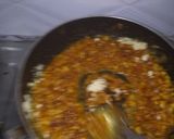 A picture of step 2 of Aloo (potato) bada with curry.