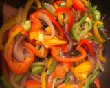 A picture of step 2 of Bell Pepper Pulao.