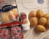 Foto del paso 1 de la receta: Patatas fritas con bacon y quesos