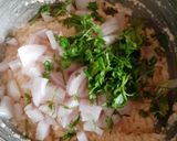 A picture of step 1 of Mix veg sooji fritters.