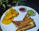 A picture of step 3 of Cheese Avocado sandwich.