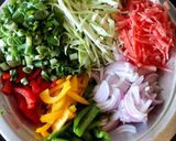 A picture of step 2 of Veg Hakka Noodles.