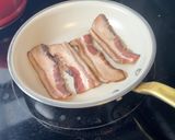 A picture of step 1 of Bacon egg poblano breakfast tacos!.