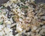 A picture of step 2 of Schezwan spicy sandwich.