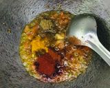 A picture of step 2 of Soya chunks & green peas masala curry (vegan soya chunks& mutter masala).