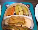 A picture of step 5 of Salmon wrap.