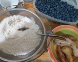 Foto del paso 1 de la receta: Queque de arándanos y plátano ❤