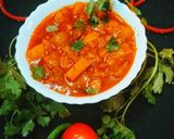 टमाटर आलू की रसेदार सब्जी (tamatar aloo ki rasedar sabzi recipe in Hindi) रेसिपी चरण 5 फोटो