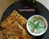 A picture of step 4 of Dill Leaves and Wheat Savoury Pancakes.