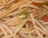 Une image de l'étape 7 de Pâtes accompagnées de crevettes.