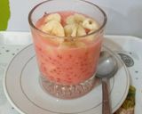 A picture of step 1 of Sago rose flavour and banana 🍌 🍌.