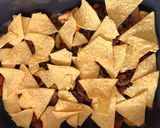 A picture of step 4 of Nacho ‘lasagne’.
