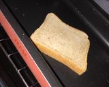 A picture of step 1 of Nutella, honey, and cheese toast.