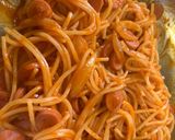 Foto del paso 3 de la receta: Espaguetis con salchichas en salsa de tomate