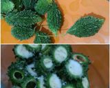 A picture of step 1 of Bittergourd chips.