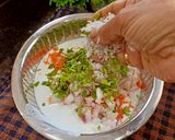 A picture of step 3 of Mixed Veg Appe with Gram Chutney - One Pot Healthy Breakfast under 15 minutes.